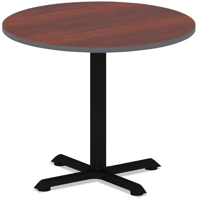 Alt view image 6 of 12 - Reversible Laminate Table Top, Round, 35 1/2 dia., Medium Cherry/Mahogany