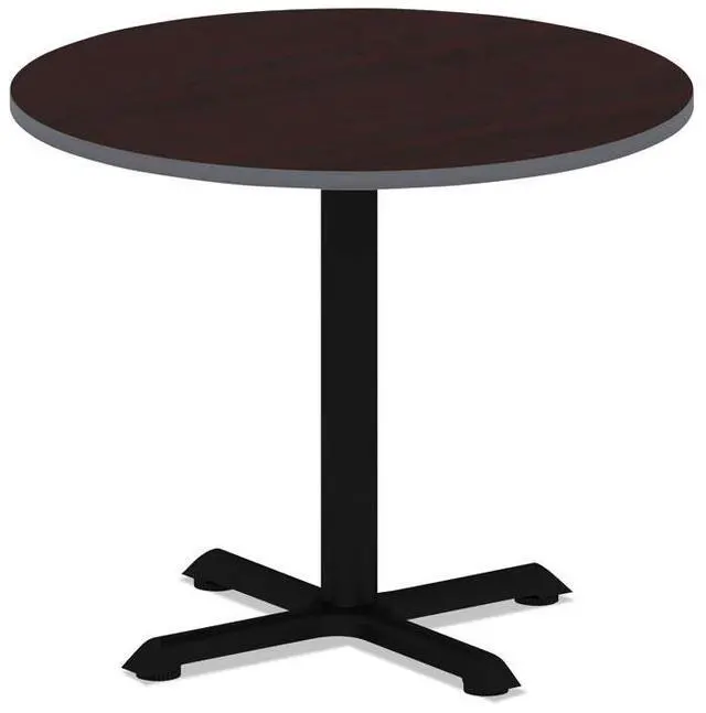 Alt view image 9 of 12 - Reversible Laminate Table Top, Round, 35 1/2 dia., Medium Cherry/Mahogany