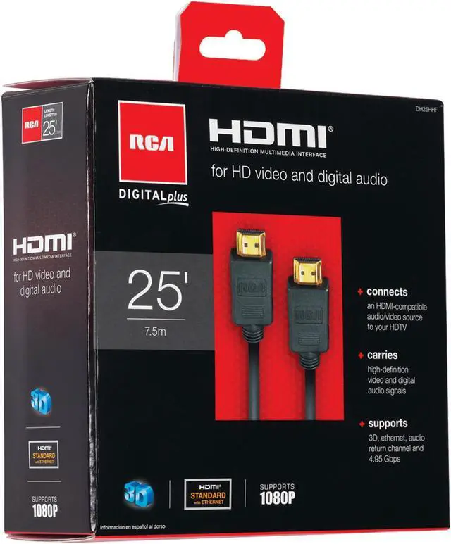Alt view image 3 of 6 - RCA DH25HHF Digital Plus HDMI Cable (25ft)