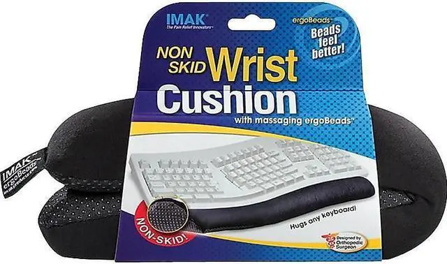 Alt view image 4 of 9 - Imak Nonskid Keyboard Wrist Cushion 15.75 x 10 Black A10173