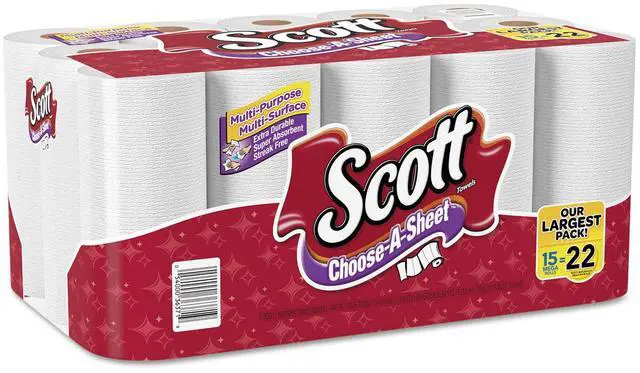 Alt view image 5 of 6 - Choose-A-Sheet Mega Roll Paper Towels, 1-Ply, White, 102/Roll, 30 Rolls Carton