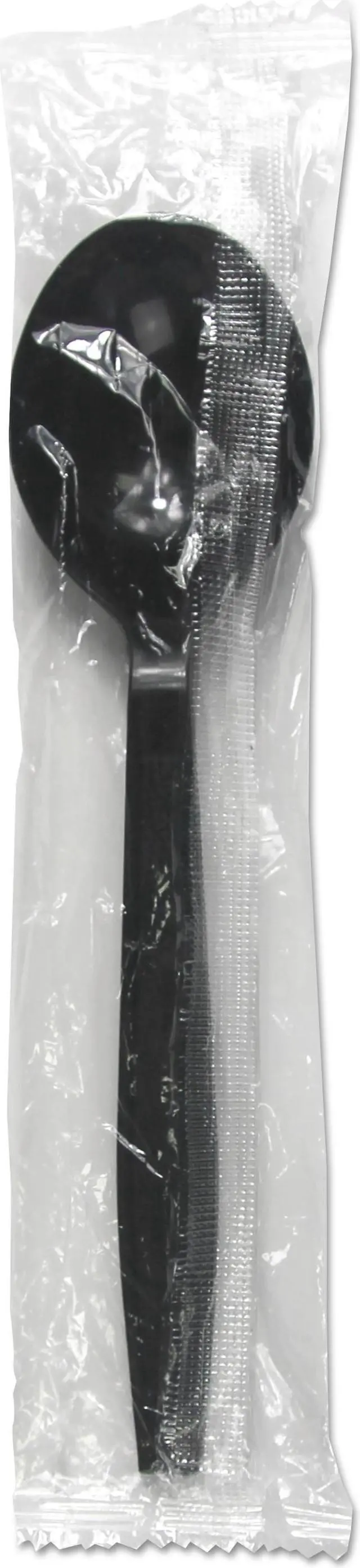 Alt view image 2 of 5 - Boardwalk BWKSSHWPPBIW Heavyweight Wrapped Polypropylene Cutlery, Soup Spoon