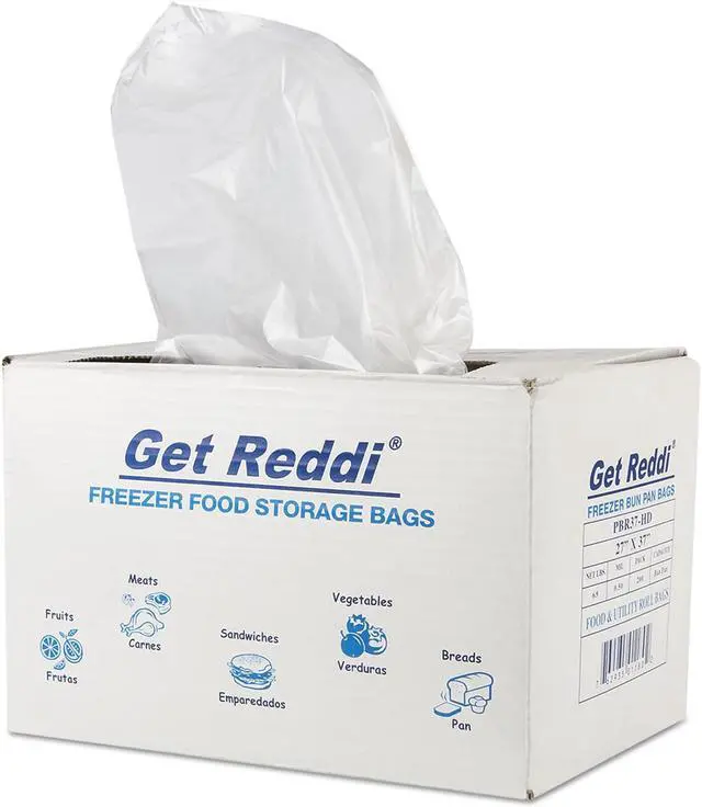 Alt view image 2 of 10 - Inteplast Group Get Reddi Freezer Food Storage Bags 0.5 mil 27" x 37" Natural