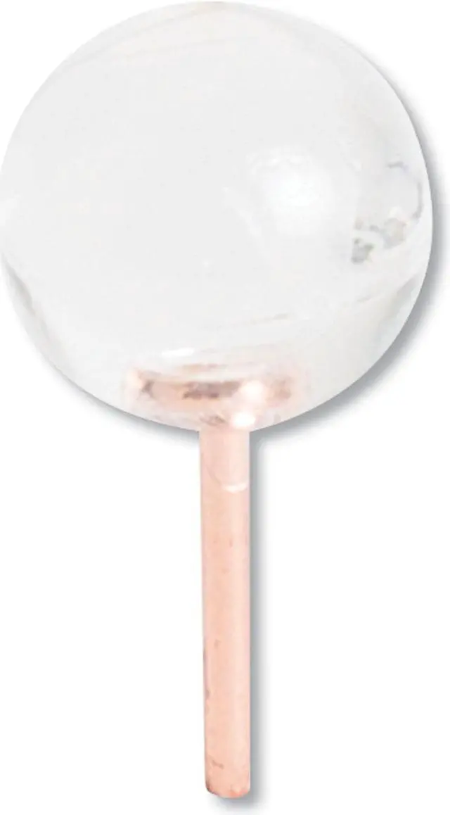 Alt view image 12 of 13 - U Brands Fashion Sphere Push Pins Plastic Clear 7/16" 100/Pack 3089U06-24