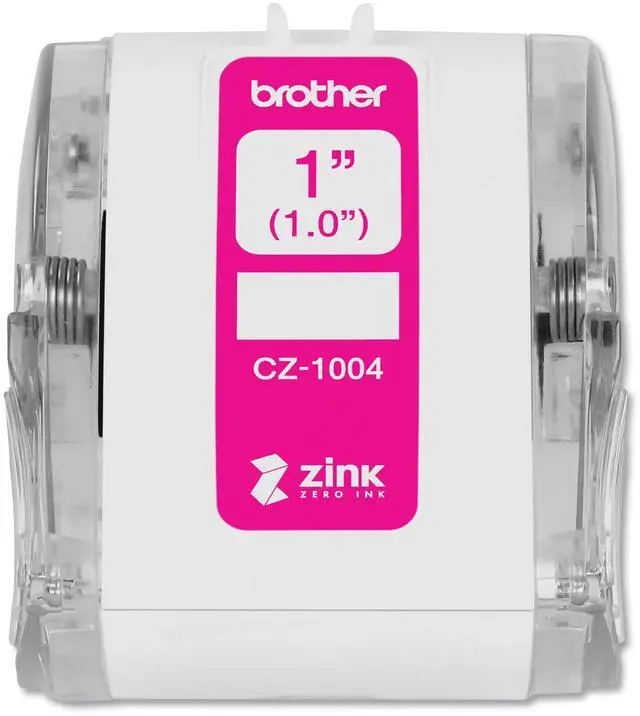 Alt view image 9 of 20 - Brother Genuine CZ-1004 continuous length 1" (1.0") 25 mm wide x 16.4 ft. (5 m) long label roll featuring ZINK® Zero Ink technology - 1" Width x 16 13/32 ft Length - Zero Ink (Z