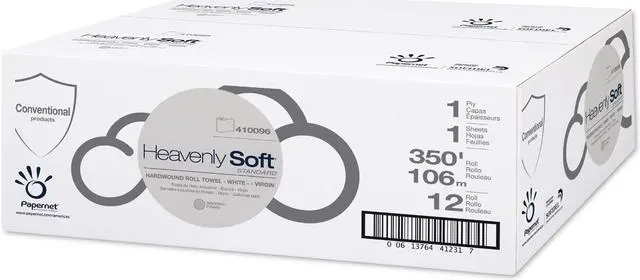 Main image of Papernet Heavenly Soft Paper Towel 7.8" x 350 ft White 12 Rolls /Carton 410096