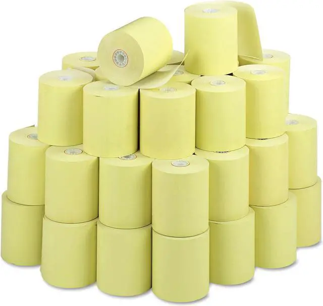 Alt view image 2 of 6 - Iconex Direct Thermal Printing Thermal Paper Rolls 3.13" x 230 ft Canary