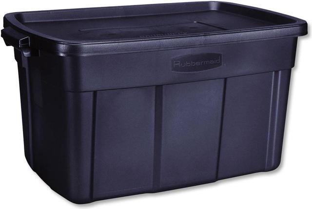 Rubbermaid Dark Indigo Metallic Roughneck Storage Box, 3 Gallon