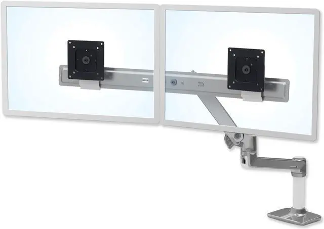 Alt view image 6 of 20 - ERGOTRON 45-489-026 LX Dual Direct Arm Desk Mount - 32-inch - Aluminum