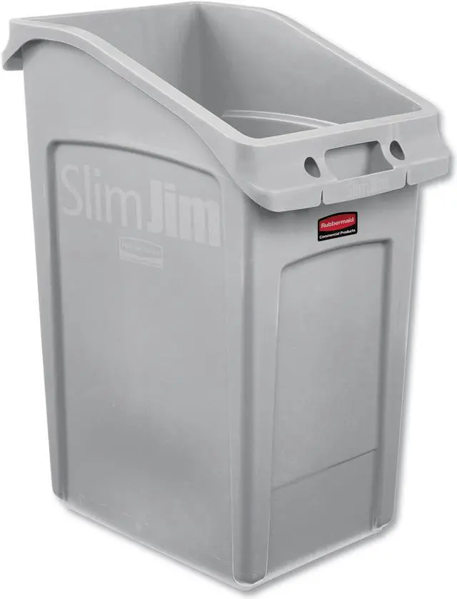 Alt view image 10 of 14 - Slim Jim Under-Counter Container, 23 gal, Polyethylene, Gray