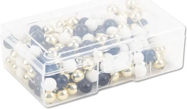 Alt view image 4 of 8 - Fashion Push Pins Steel Gold 0.38" 36/Pack 3083U0624