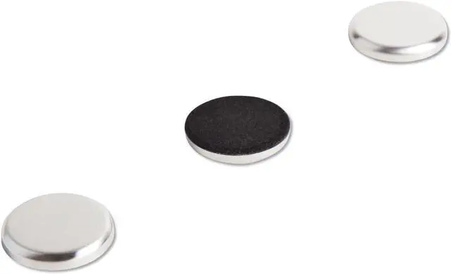 Main image of U Brands High Energy Magnets Circle Silver 1.25" Dia 12/Pack 2911U00-12