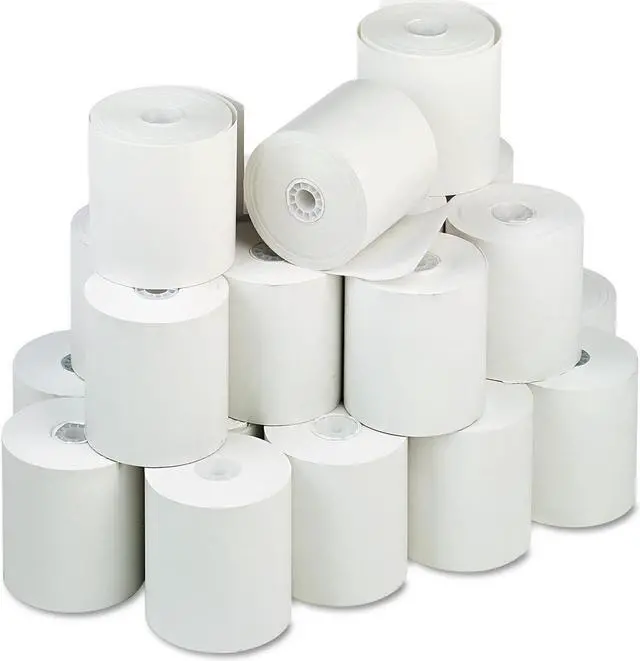 Alt view image 2 of 7 - Iconex Direct Thermal Printing Thermal Paper Rolls 3 x 225 ft White 24/Carton