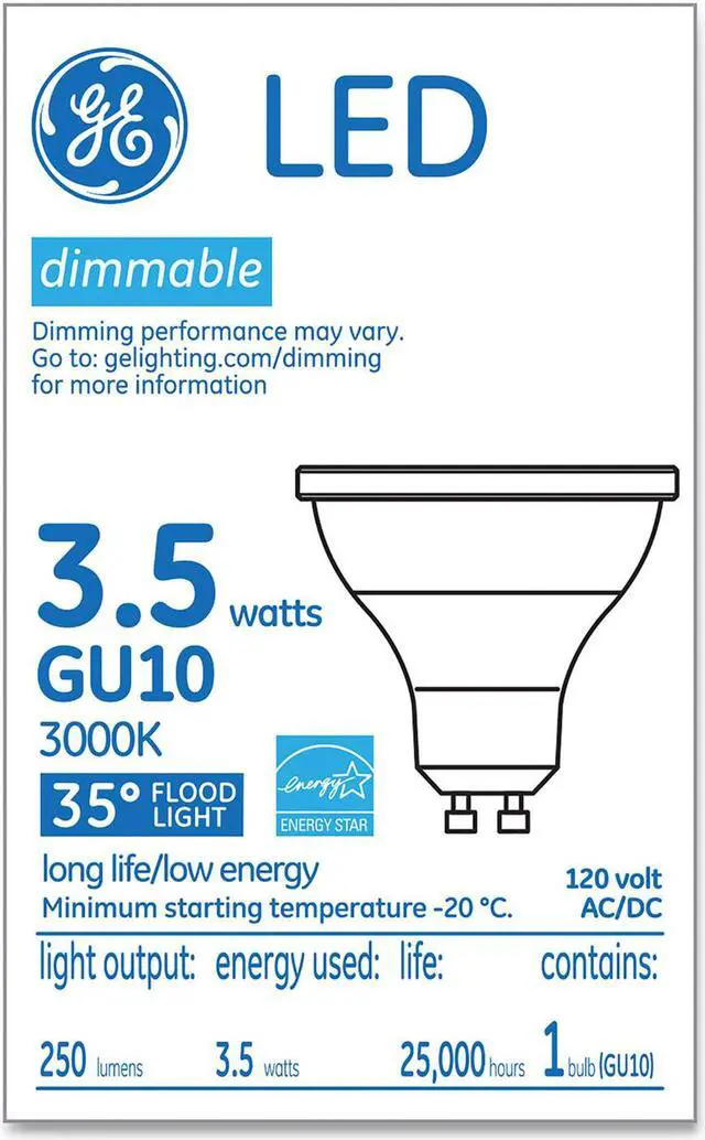 Alt view image 3 of 12 - GE 37114 - LED4D/GU1083035 MR16 Flood LED Light Bulb