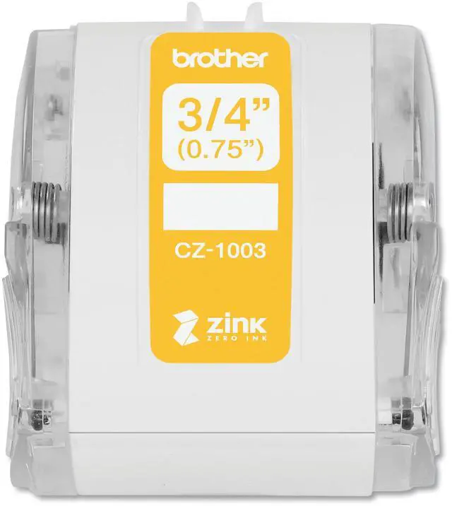 Alt view image 8 of 16 - Brother Genuine CZ-1003 continuous length ??" (0.75") 19 mm wide x 16.4 ft. (5 m) long label roll featuring Zero Ink technology - 3/4" Width x 16 13/32 ft Length - Zero Ink (ZINK)