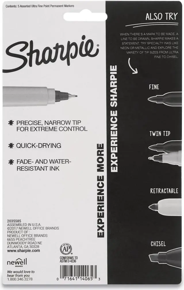Alt view image 3 of 10 - Sharpie Cosmic Color Permanent Markers Extra-Fine Needle Tip Assorted Colors