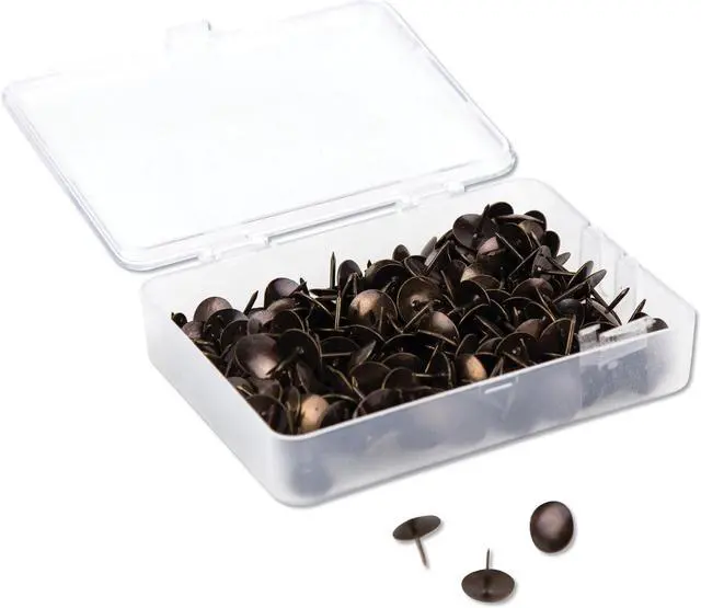 Main image of U Brands Fashion Sphere Push Pins Plastic Clear 7/16" 100/Pack 3089U06-24