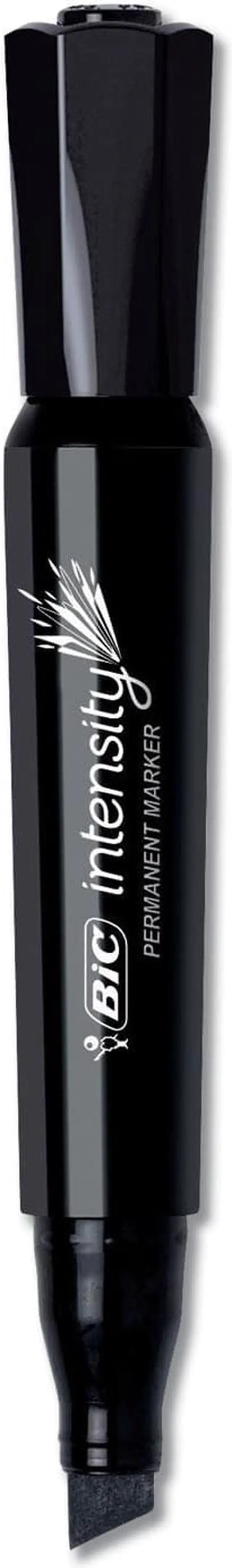 Alt view image 2 of 12 - BIC Intensity Chisel Tip Permanent Marker Broad Black 36/Pack GPMM36BK