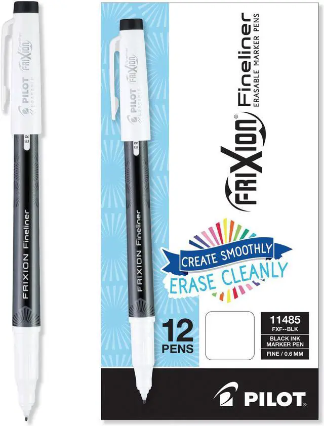 Main image of Pilot FriXion Erasable Stick Marker Pen 0.6 mm Black Ink/Barrel Dozen 11485