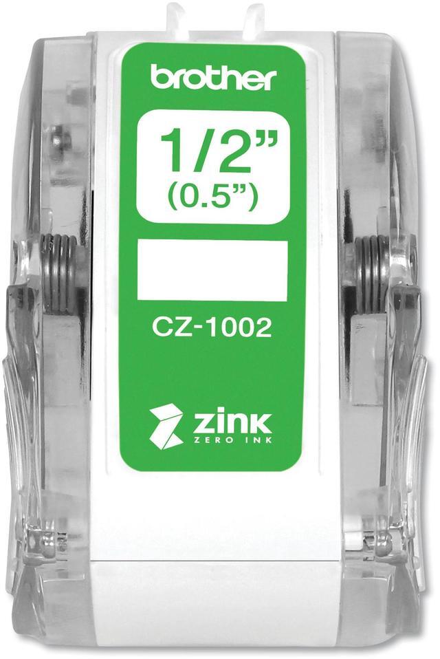 Alt view image 8 of 18 - Brother Genuine CZ-1002 1/2" 12MM Label Roll Cassette for VC-500W