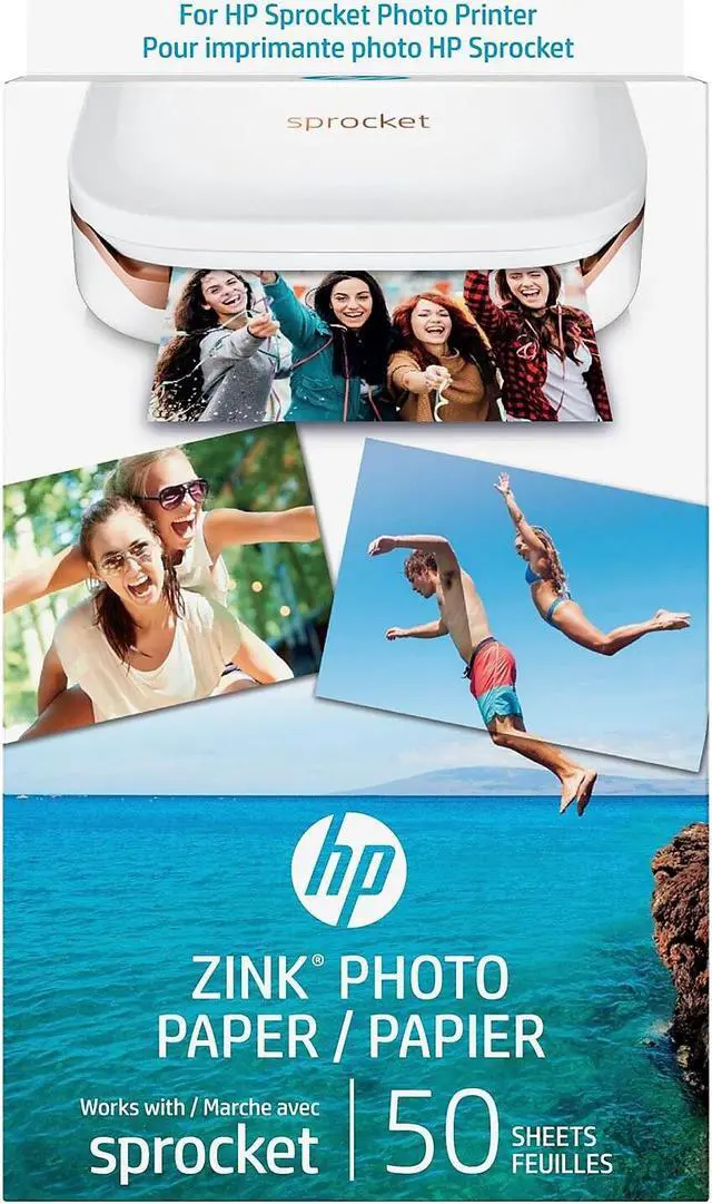 Alt view image 8 of 20 - HP Glossy Photo Paper, 2 x 3, 50/Pack (1DE39A)