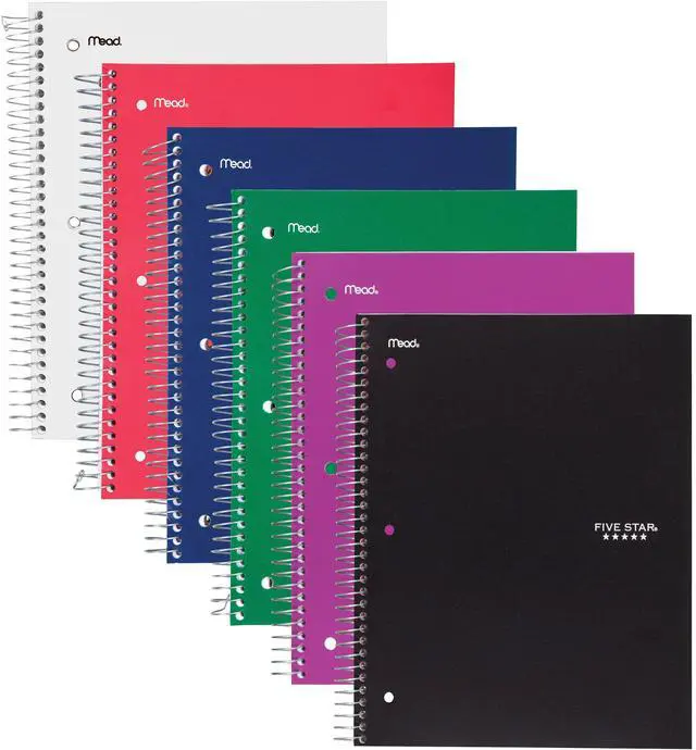 Alt view image 3 of 4 - Mead 3-Sub Notebook 8"x10-1/2" Wide-Ruled Ast 05204