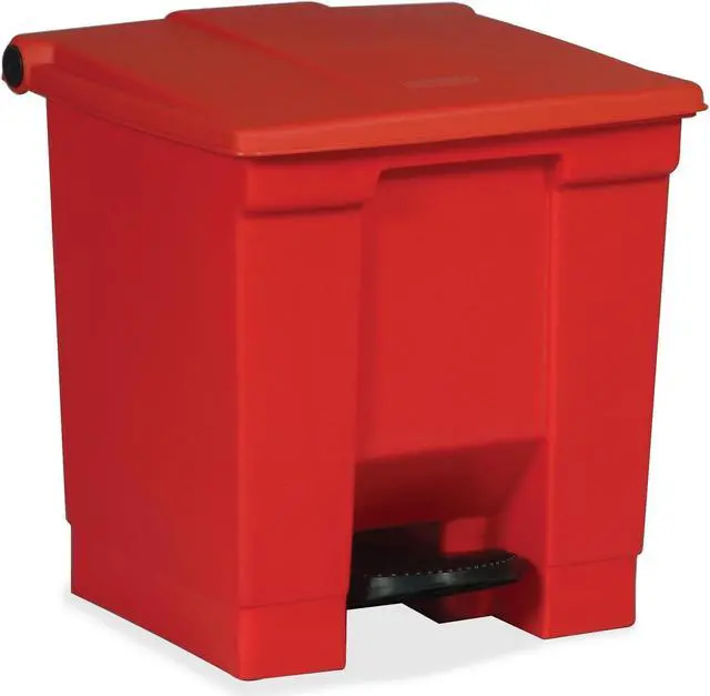 Main image of Rubbermaid Commercial 614300RED Step-on Waste Container - Step-on Opening - 8 gal Capacity - 17.1" Height x 15.8" Width