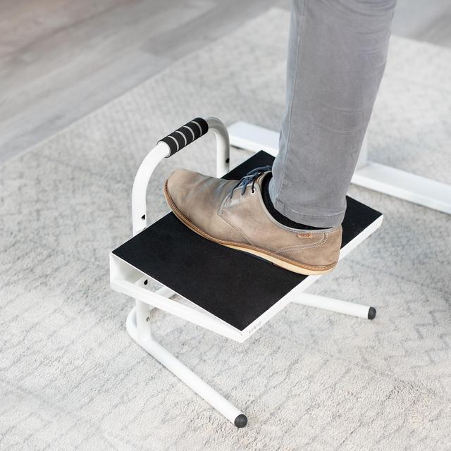 Black Ergonomic Height Adjustable Standing Foot Rest Relief Platform for  Standing Desks