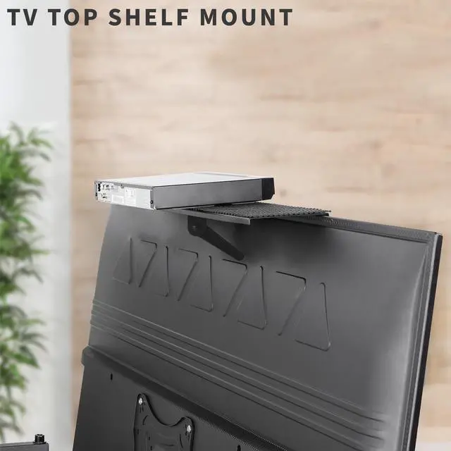 Alt view image 2 of 7 - VIVO 12" TV Top Shelf Mounting Bracket Holds Speaker, Streaming Device, and More