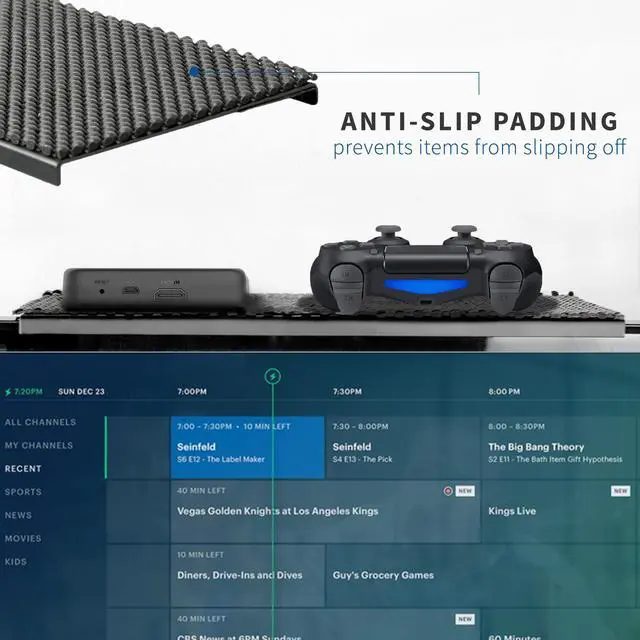 Alt view image 5 of 7 - VIVO 12" TV Top Shelf Mounting Bracket Holds Speaker, Streaming Device, and More