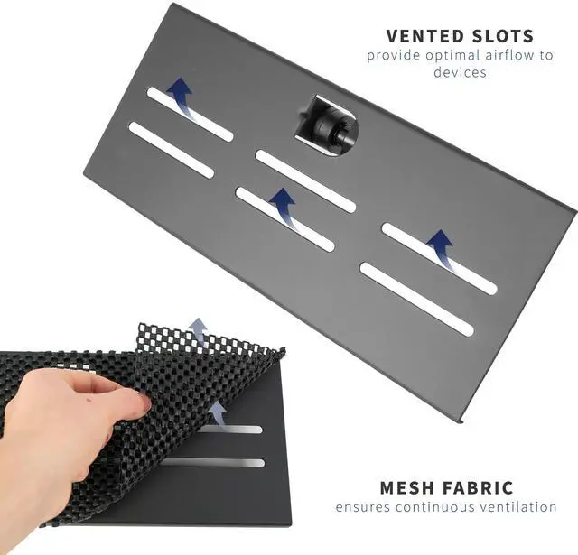 Alt view image 3 of 7 - VIVO 12" TV Top Shelf Mounting Bracket Holds Speaker, Streaming Device, and More