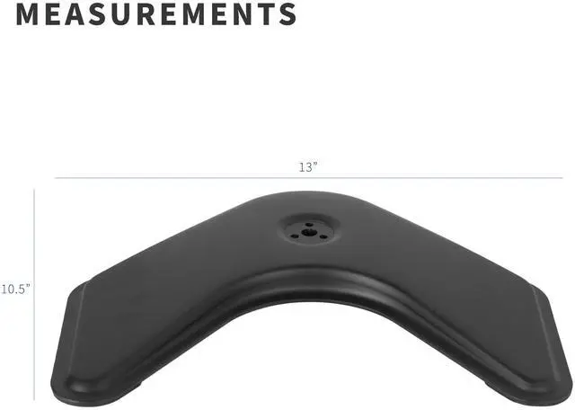 Alt view image 2 of 7 - VIVO Freestanding Base for Monitor Desk Stand, 13" x 11" Platform with Padding