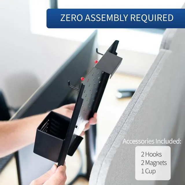 Alt view image 5 of 7 - VIVO Steel Hanging 10 x 11 inch Magnetic Pegboard for 1.2 Inch Surfaces