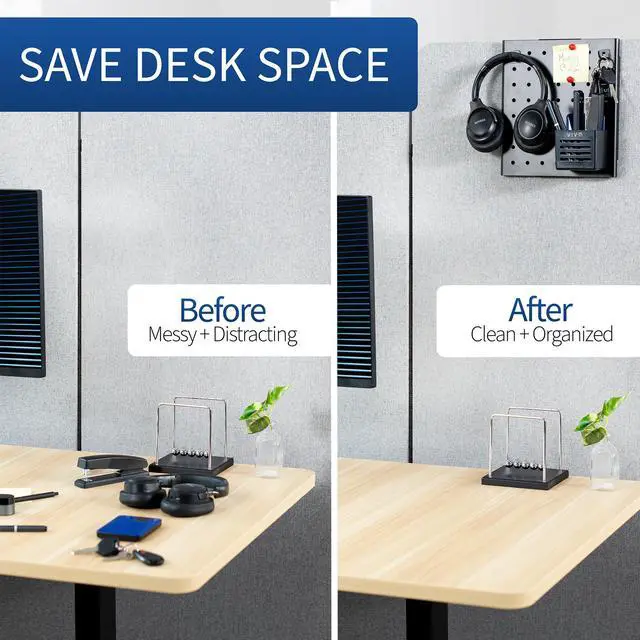 Alt view image 4 of 7 - VIVO Steel Hanging 10 x 11 inch Magnetic Pegboard for 1.2 Inch Surfaces