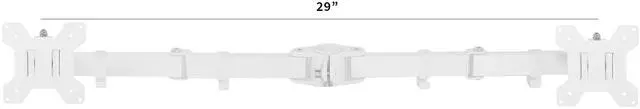 Alt view image 2 of 5 - VIVO White Fully Adjustable Dual Monitor Arm for Desk Mount Stand