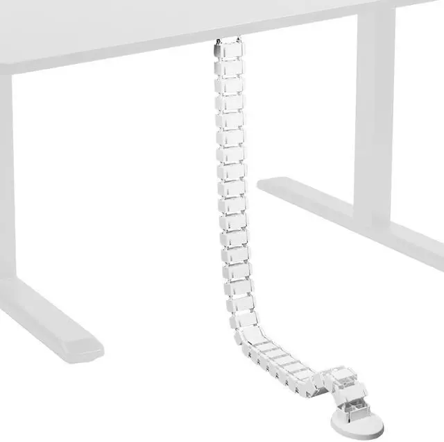 Main image of VIVO White Vertebrae Cable Management Kit, Standing Desk Quad Wire Organizer