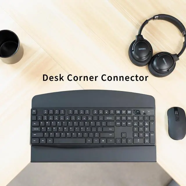 Alt view image 2 of 7 - VIVO Steel L-Desk Connector for Bridge Corner, Fits Keyboard Tray Desk Mounts