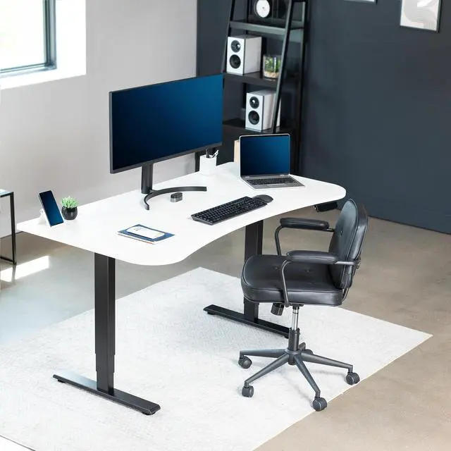 Alt view image 2 of 7 - VIVO White 63" x 32" Table Top for Adjustable Standing Desk Frames