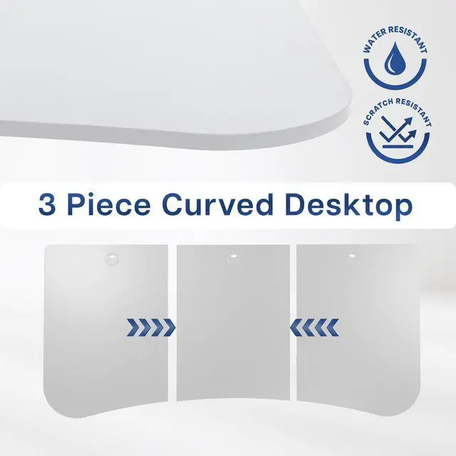Alt view image 5 of 7 - VIVO White 63" x 32" Table Top for Adjustable Standing Desk Frames