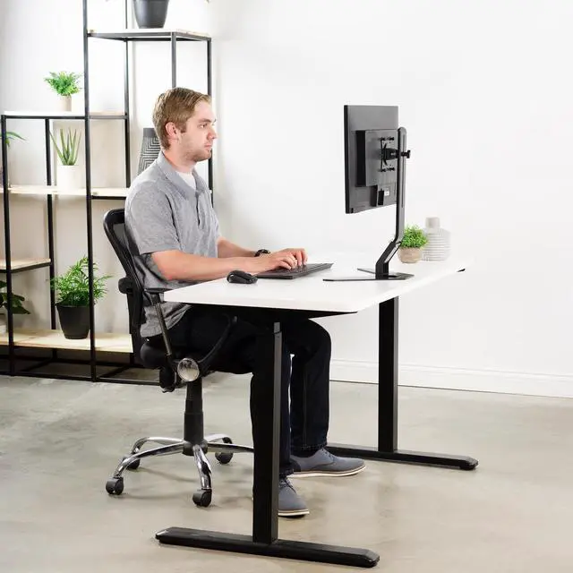 Alt view image 5 of 7 - VIVO White 60 x 24 inch Universal Table Top for Sit to Stand Desk Frames