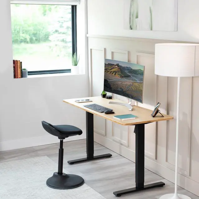 Alt view image 4 of 7 - VIVO Bamboo 60 x 24 inch Universal Solid One-Piece Table Top for Standard & Sit Stand Desk Frames (DESK-TOP60O)