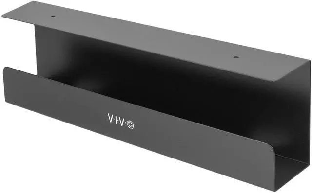 Main image of VIVO Black Under Desk 17" Cable Management Tray, Wire Organizer, Cord Holder (DESK-AC06-1C)