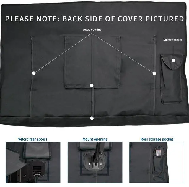 Alt view image 4 of 8 - VIVO Flat Screen Cover Protector for 30" to 32" TV Universal Outdoor Waterproof Weather Resistant (COVER-TV030B)