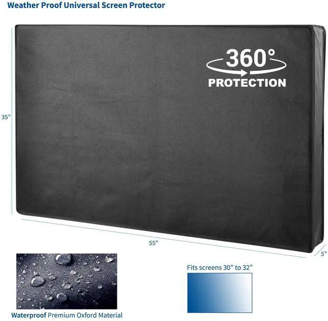 Alt view image 2 of 8 - Universal Outdoor Waterproof Weather Resistant Screen Cover for 55" to 58" TV