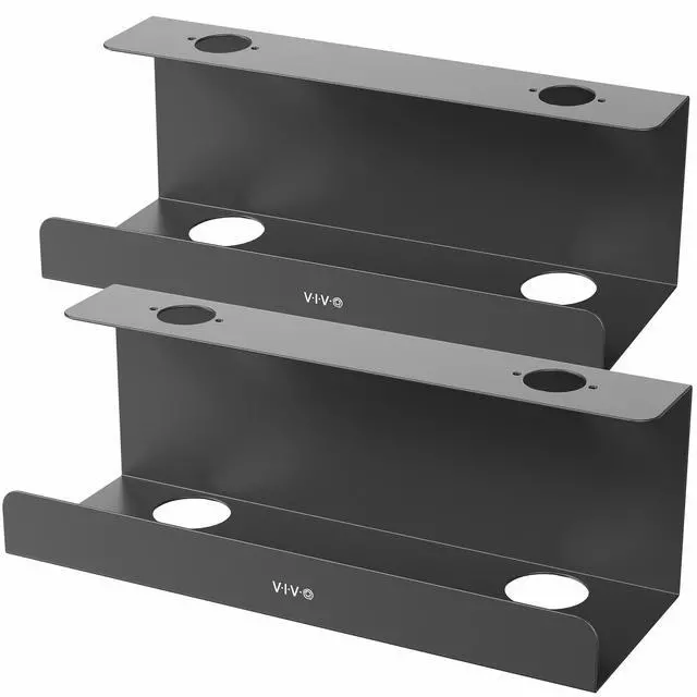 Main image of VIVO Black Extra Deep Under Desk Cable Management Trays - 2 Pack