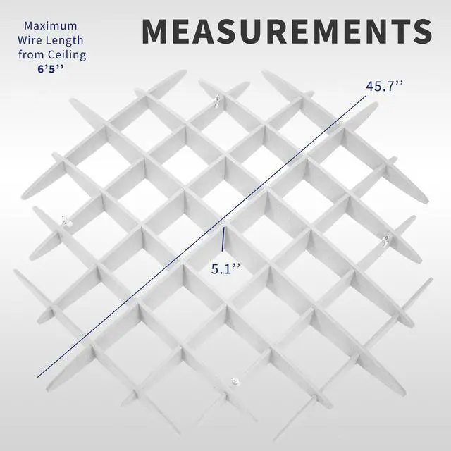 Alt view image 3 of 7 - VIVO White Acoustic Ceiling Waffle Panel