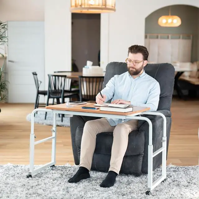 Alt view image 2 of 7 - VIVO Mobile Height Adjustable Desk for Kids and Adults, Interactive Workstation