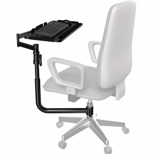 Main image of VIVO Office Chair Mounted 26 x 12 inch Full Motion Keyboard and Mouse Tray, (MOUNT-KB18CP)
