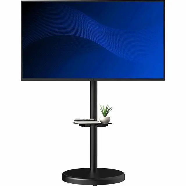Main image of VIVO Mobile 70" TV Floor Stand with Shelf and Hidden Casters, 66 lbs Max Weight, Black, STAND-TVHD8B