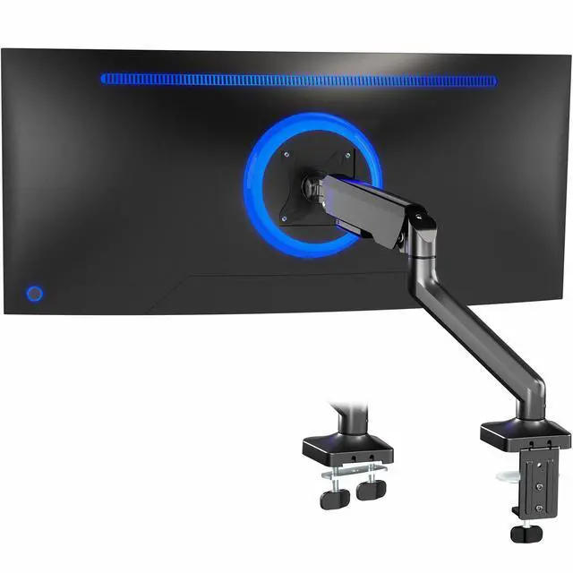 Main image of VIVO Black Pneumatic Arm Single Ultrawide Monitor Desk Mount, (STAND-V100O)